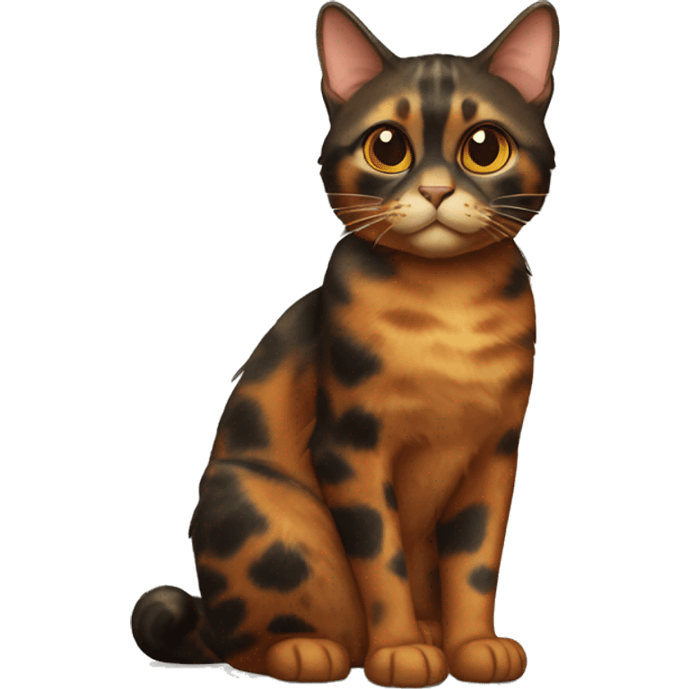 Tortoiseshell Cat Full Body emoji