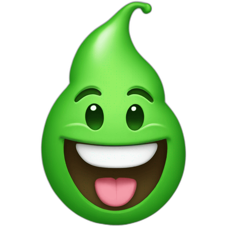 smiling green poop emoji