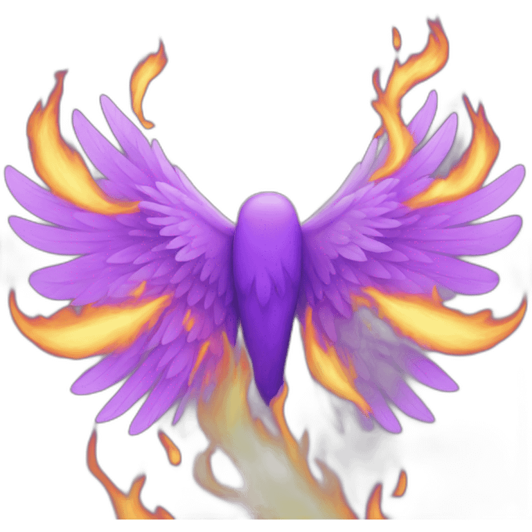 Flaming purple wings emoji