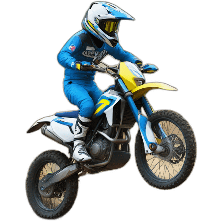 Macron sur une motocross emoji