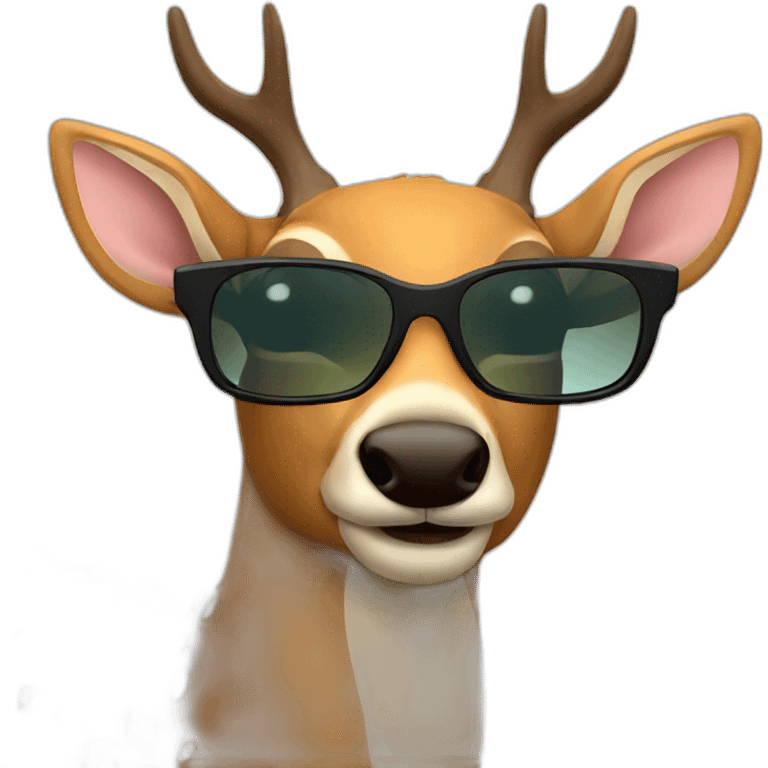 deer sunglasses emoji