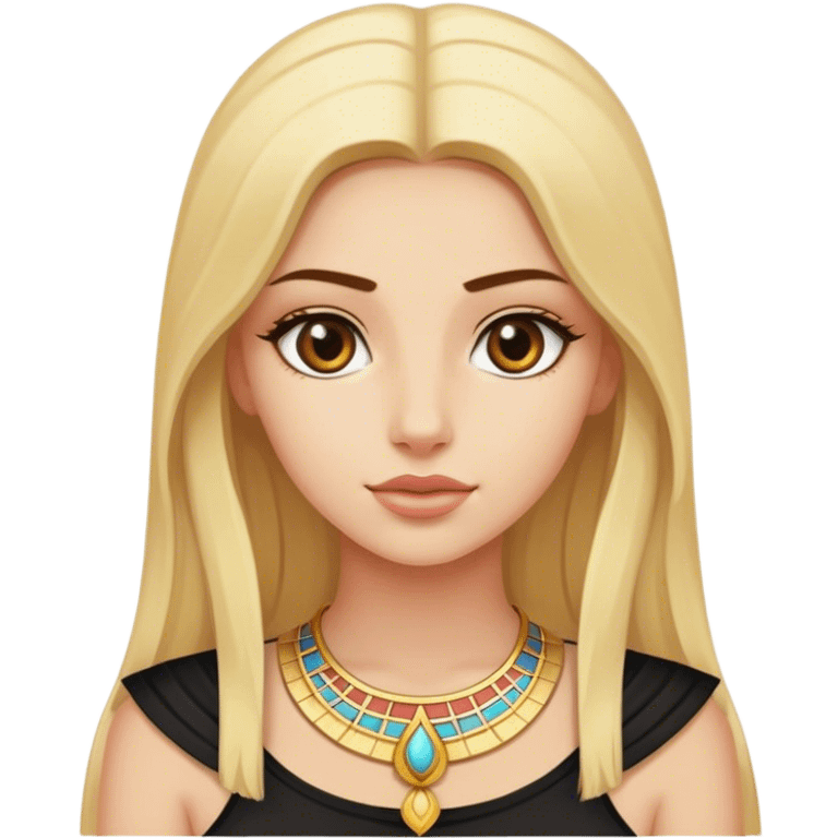 blonde girl in egypt emoji