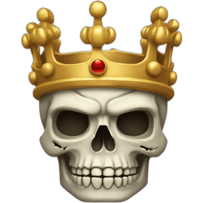 Skull king crown emoji