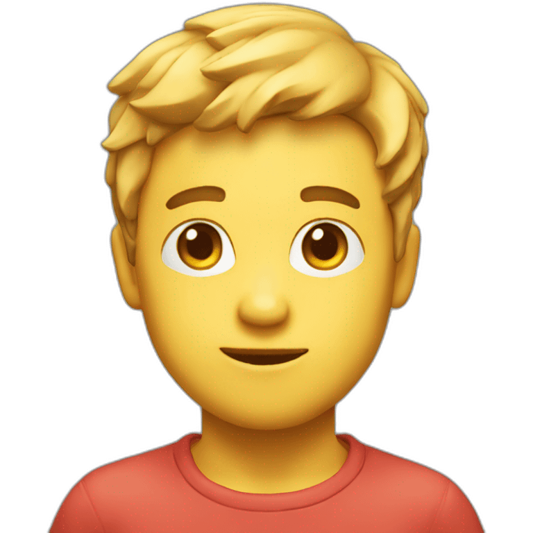 create a 3D Emoji for a boy , just a face to put in website as a logo , without background , MAKE IT 3D LOOK emoji