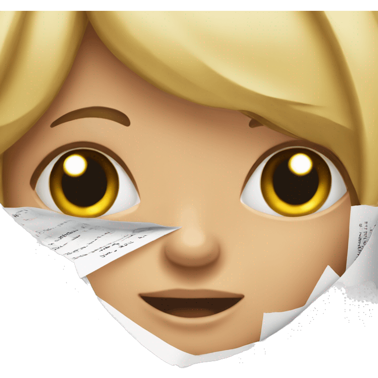 Girl with dark circles ripping up exam paper emoji