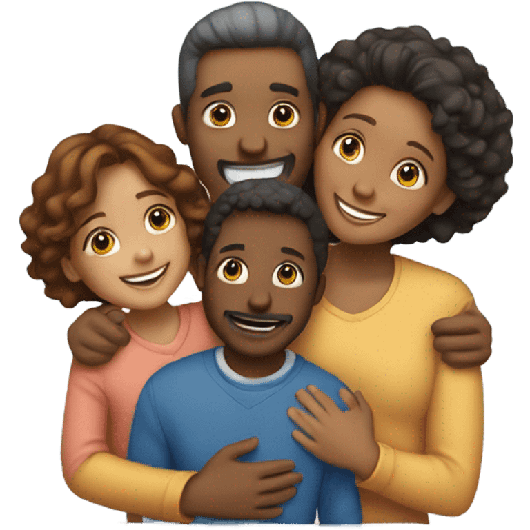 Family hug time  emoji