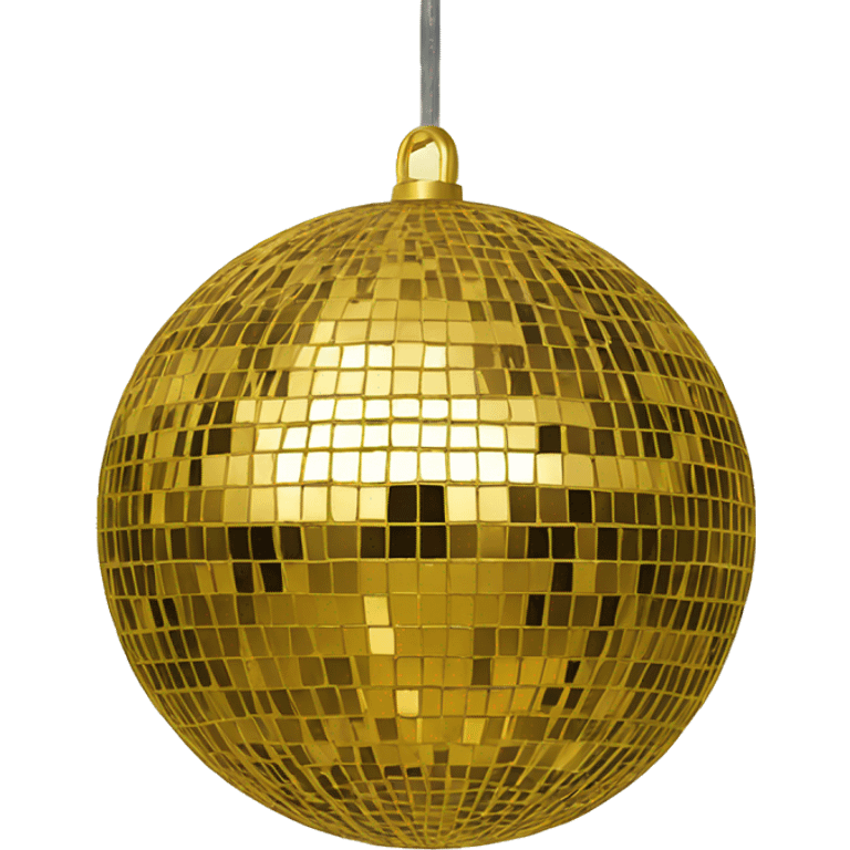 Gold mirror ball  emoji