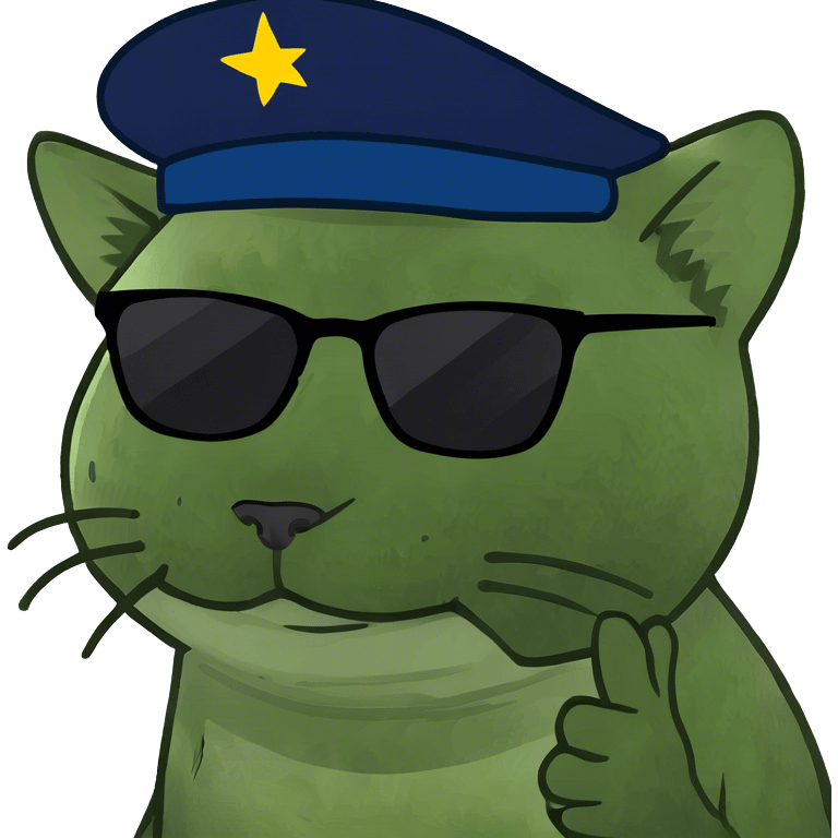 Cat with sunglasses emoji