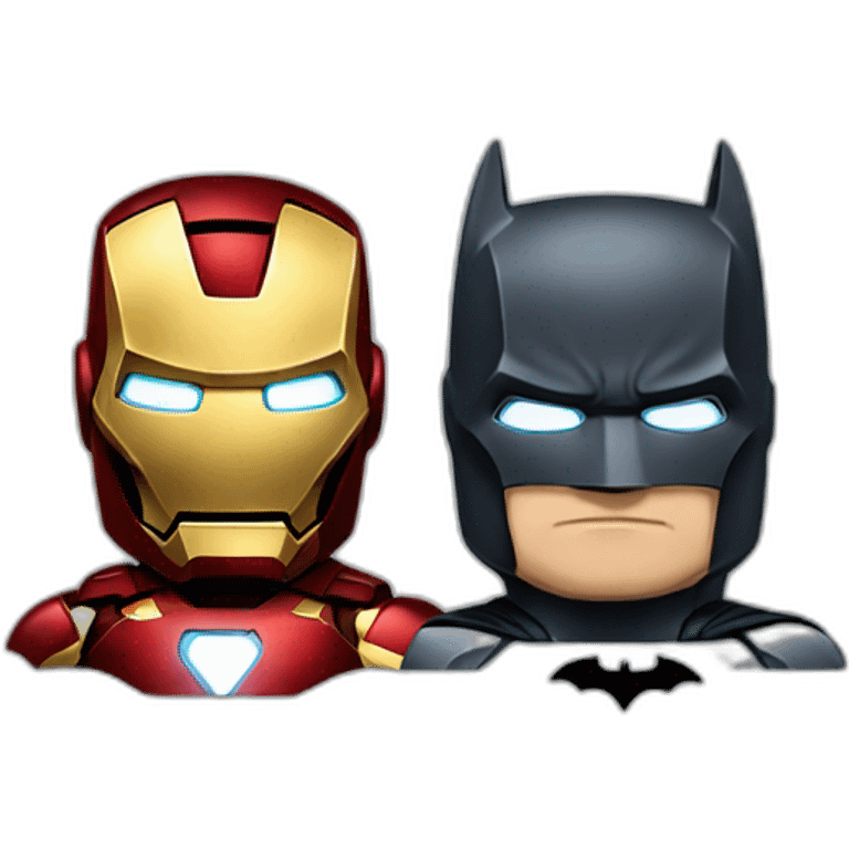 Iron man and batman emoji