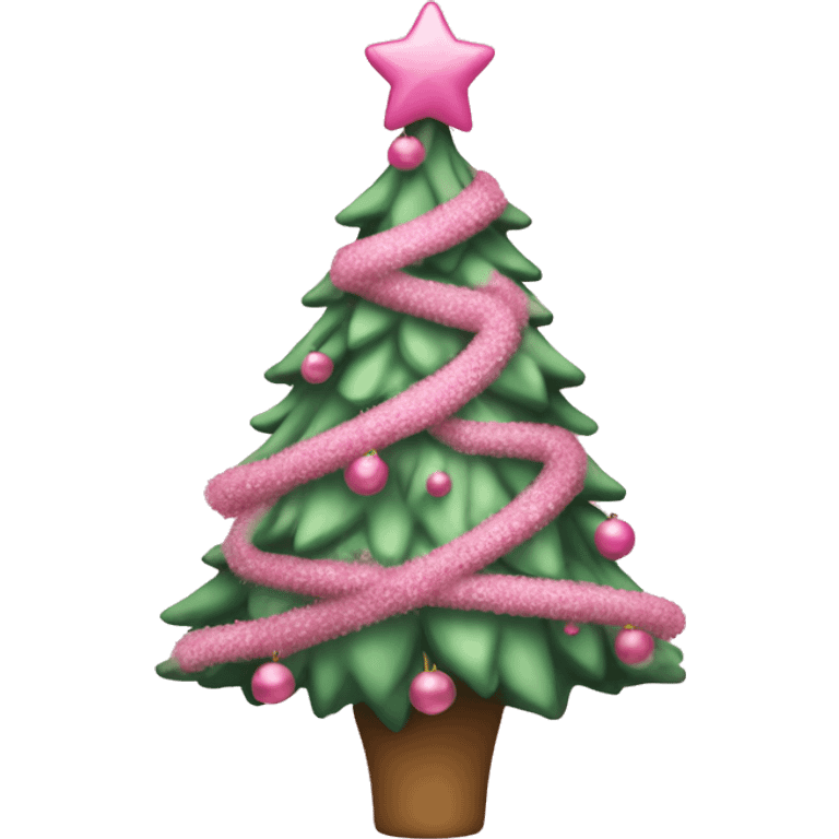 ￼Pink Christmas tree emoji