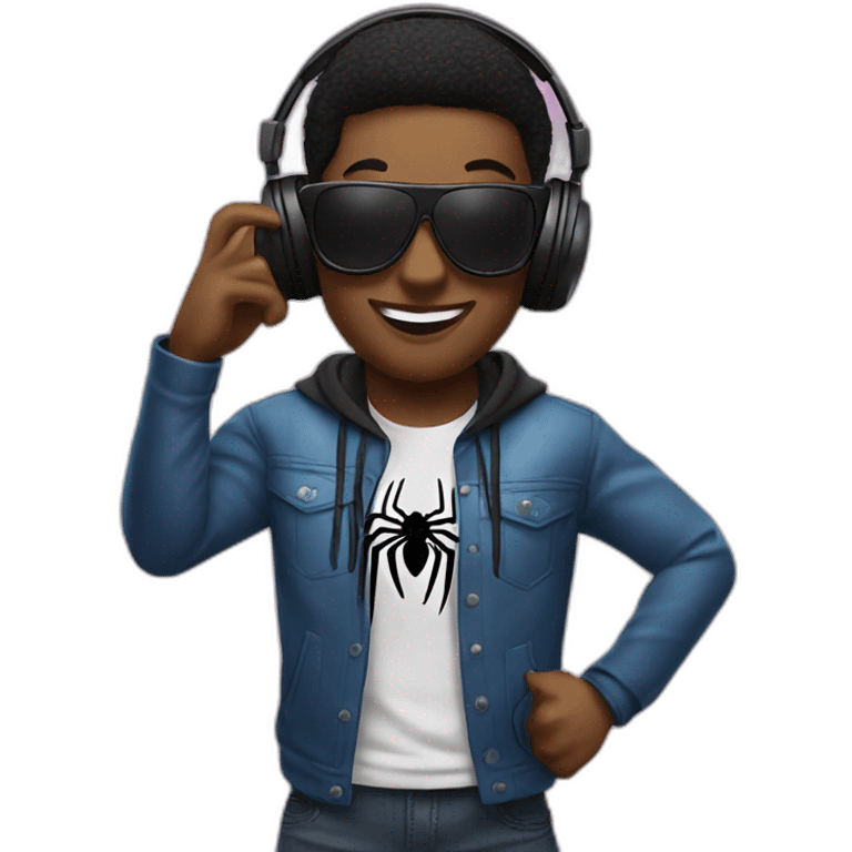 spiderman dj emoji