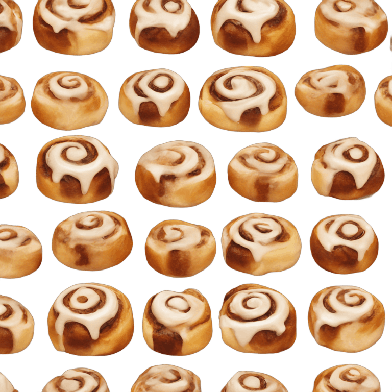 Cinnamon bun with icing emoji