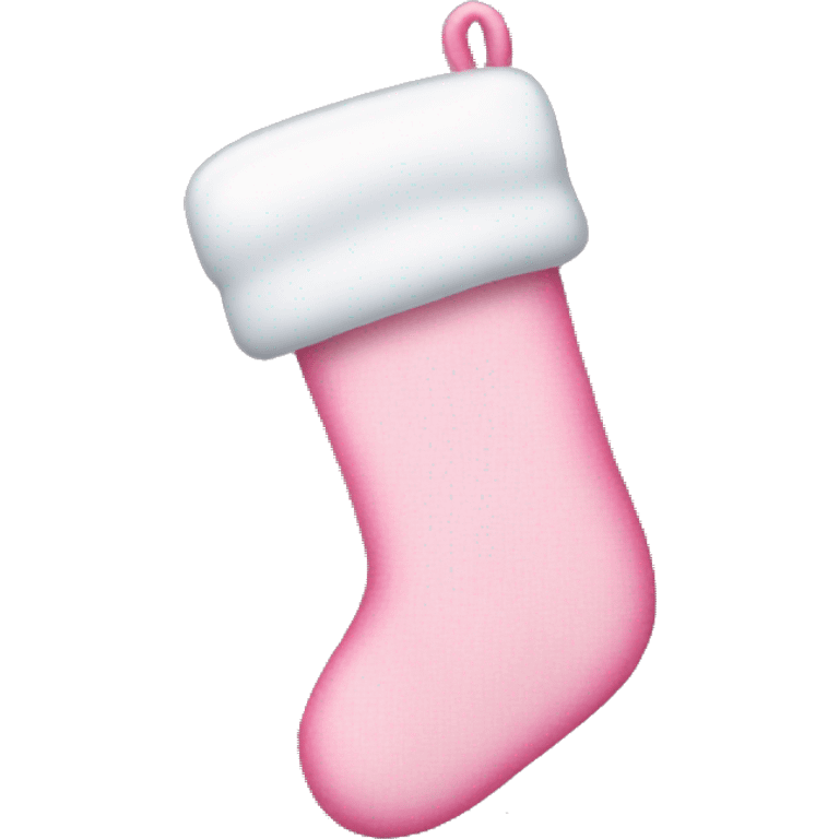 Pink Christmas stocking  emoji