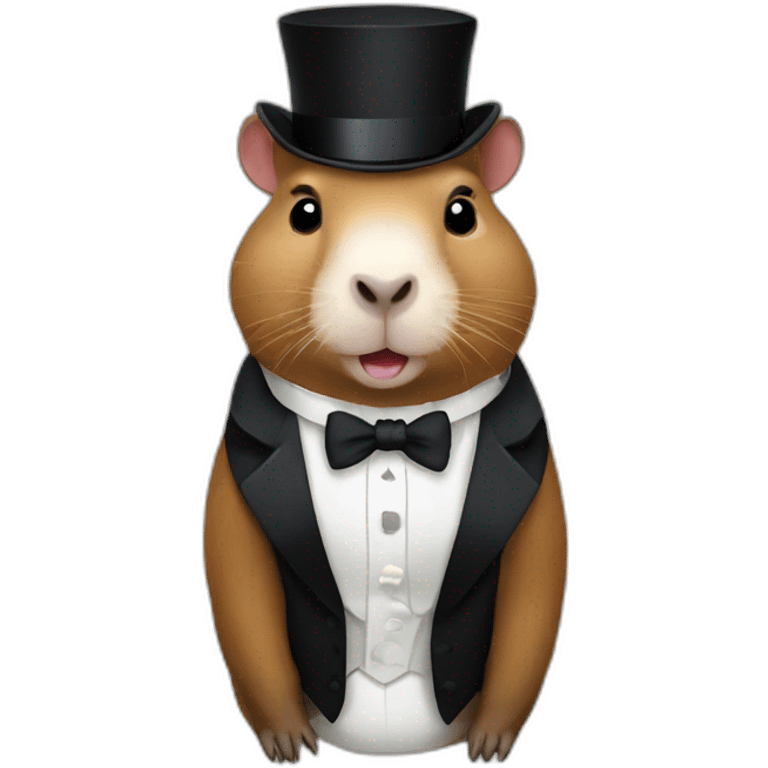 Capybara in a tuxedo emoji