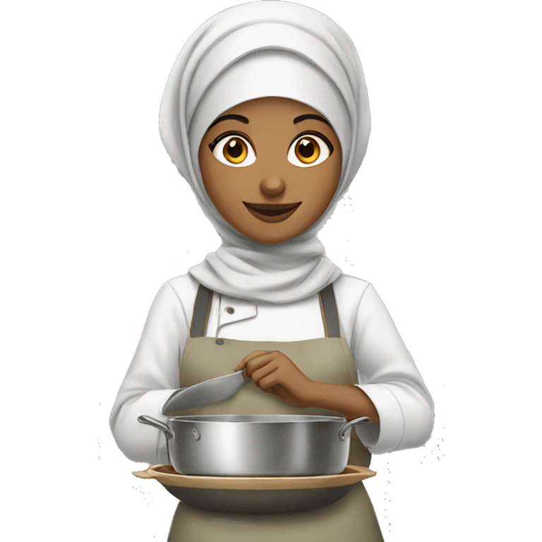 Hijabi-girl-cooking-chef emoji