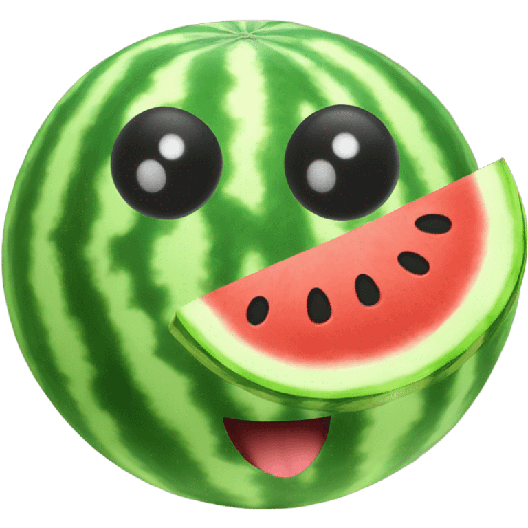 Watermelon as a dog emoji