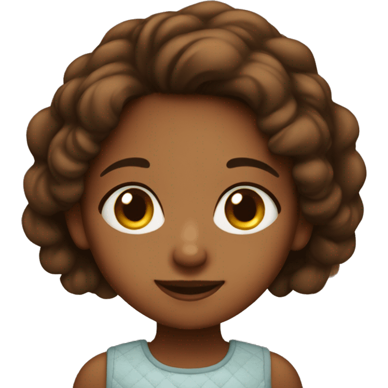 Cute brown girl emoji