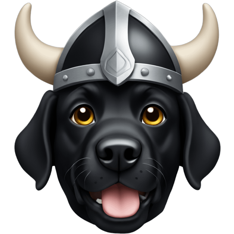 Black lab Viking emoji