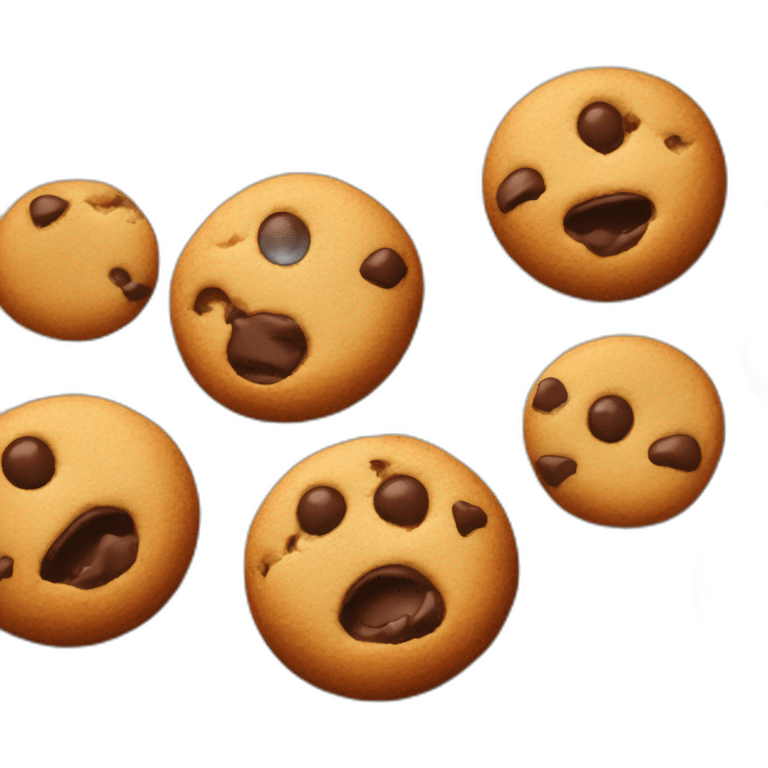 Cookie with chocolate emoji