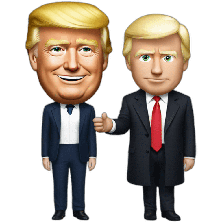 Donald trump with macron emoji