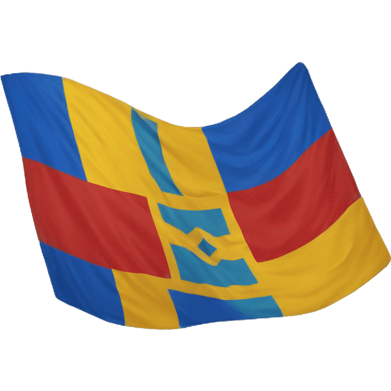 Drapeau kabyle bleu jaune et rouge emoji