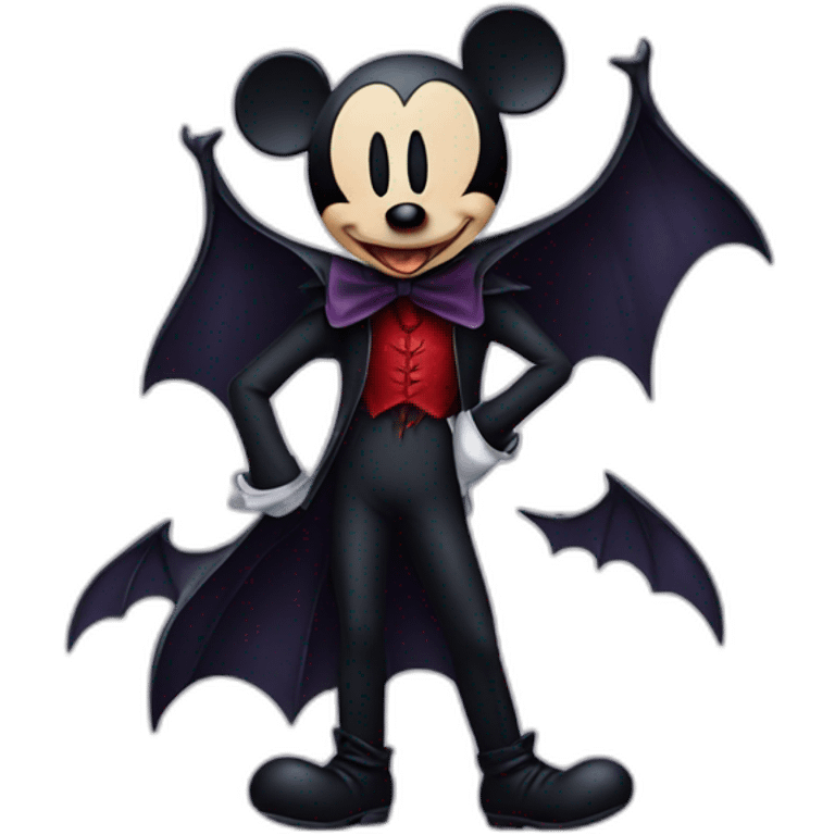 Mickey Mouse as a vampire emoji