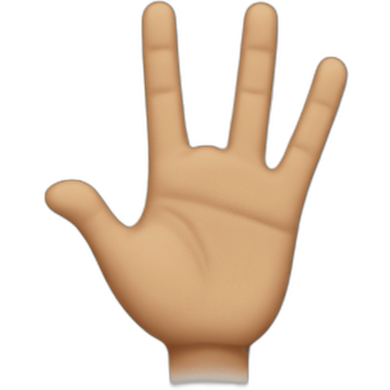 the first three fingers up emoji