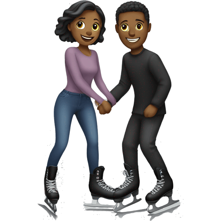 A couple skating on a skating rink emoji