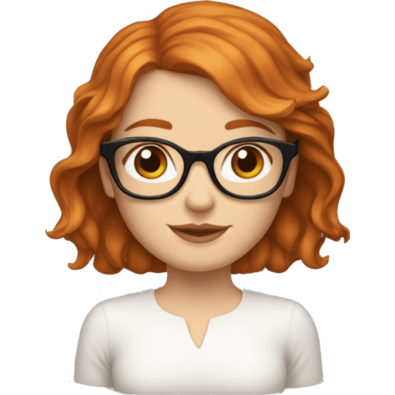 WHITE GIRL WITH MID LEGHTGINGER HAIR WITH GLASSES WITH A JACK RUSSELL emoji