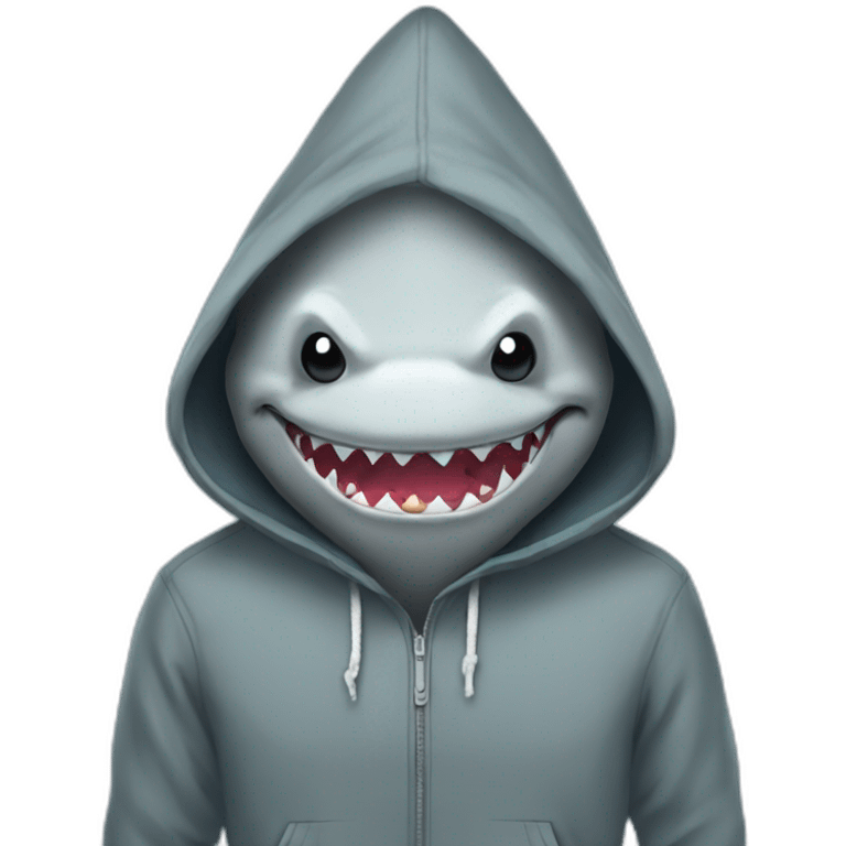 Shark in a hoodie  emoji