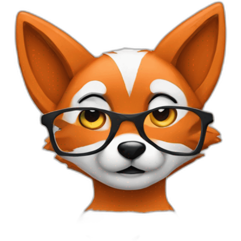 Foxy at the laptop  emoji