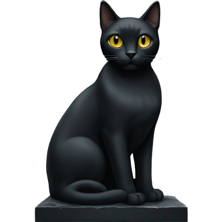 Gravestone with black cat laying near it  emoji