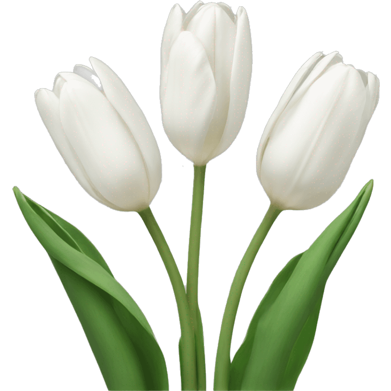 White tulips emoji