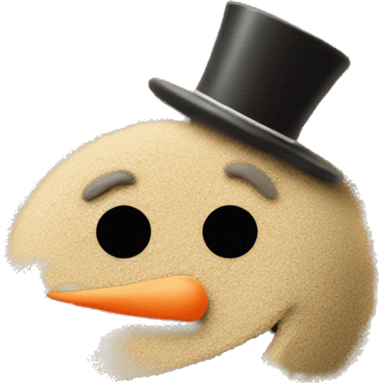 Snowman made of sand emoji