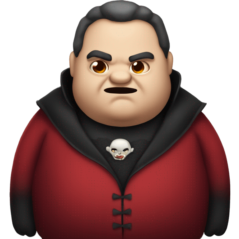 Fat vampire with red clothes emoji