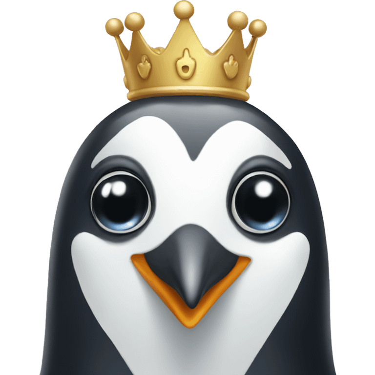 penguin with crown emoji