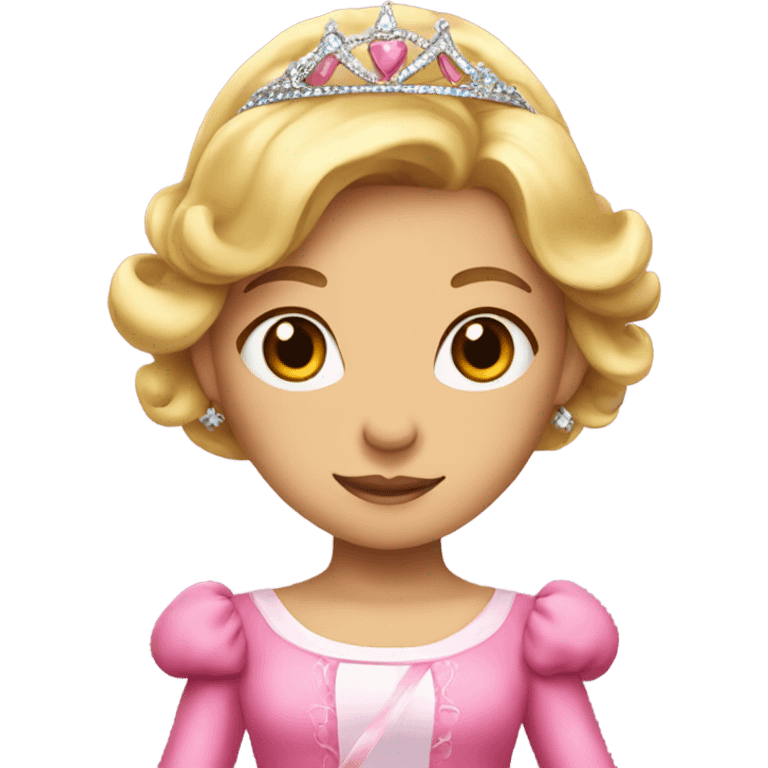 Princess with pink clothes and a ribbon emoji