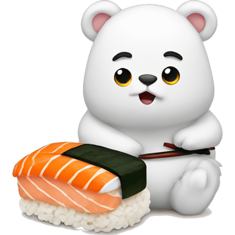 Sushi with bear  emoji