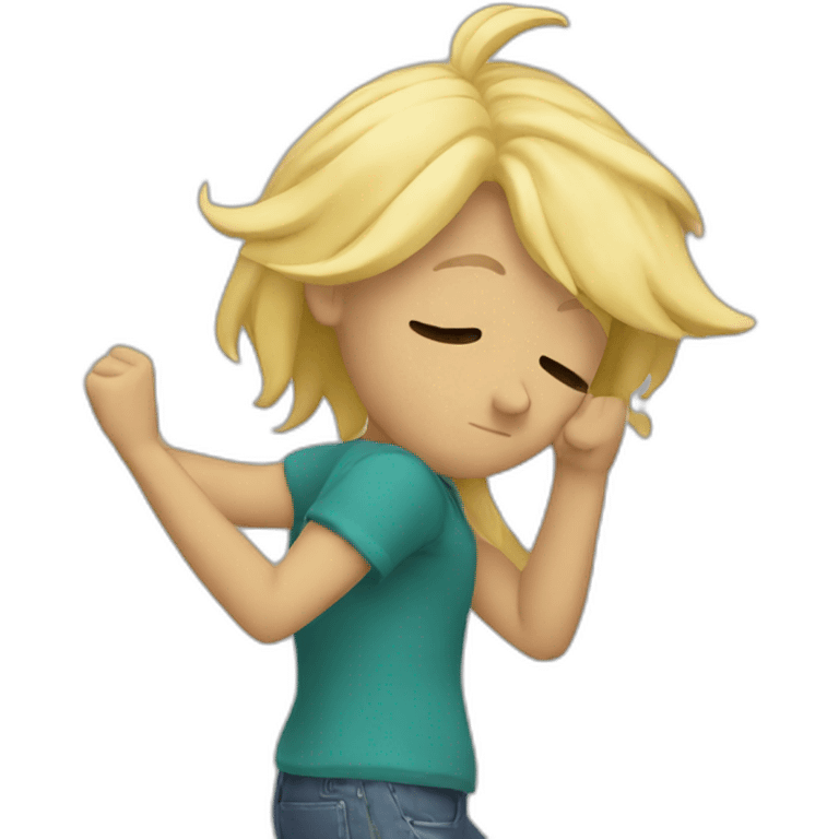 Blond dab emoji