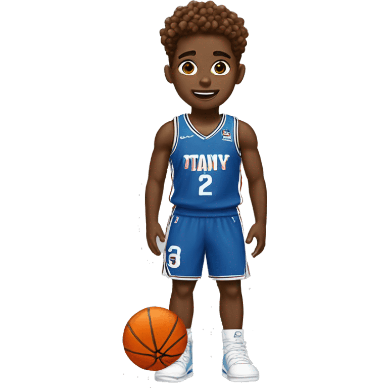 bronny james with basketball outfit emoji