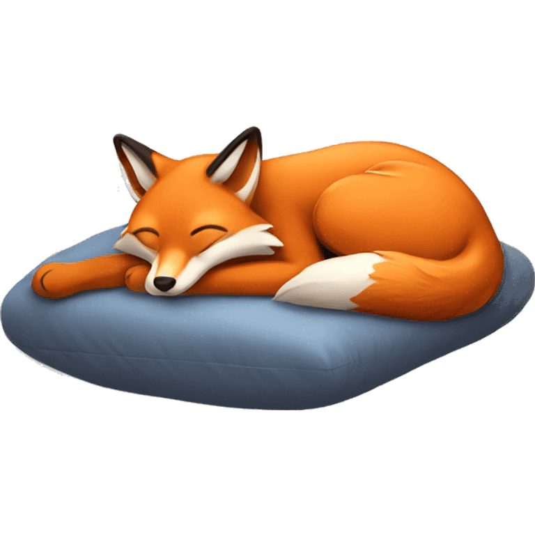 Fox sleeping emoji