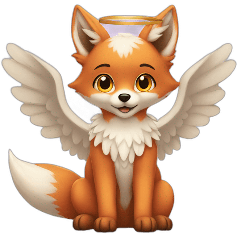 Angel fox emoji