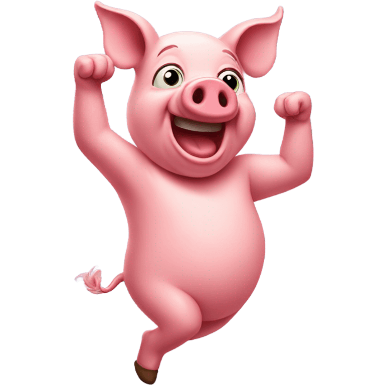 Dancing pig emoji