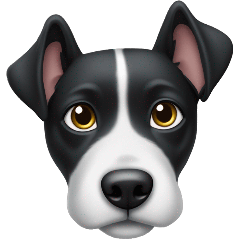 Erstelle einen schwarz weißen Hund  emoji