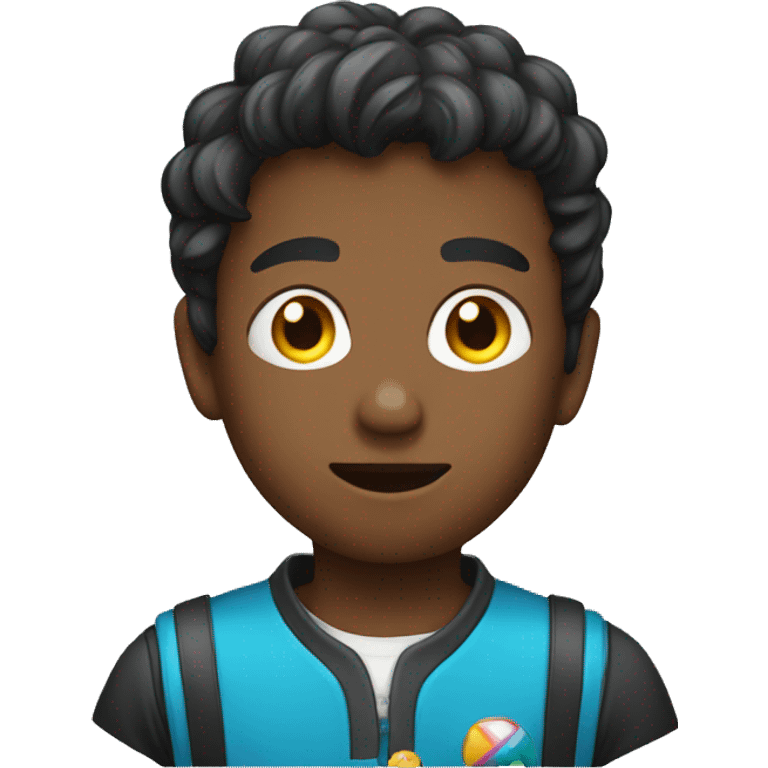 Boy playing video game emoji