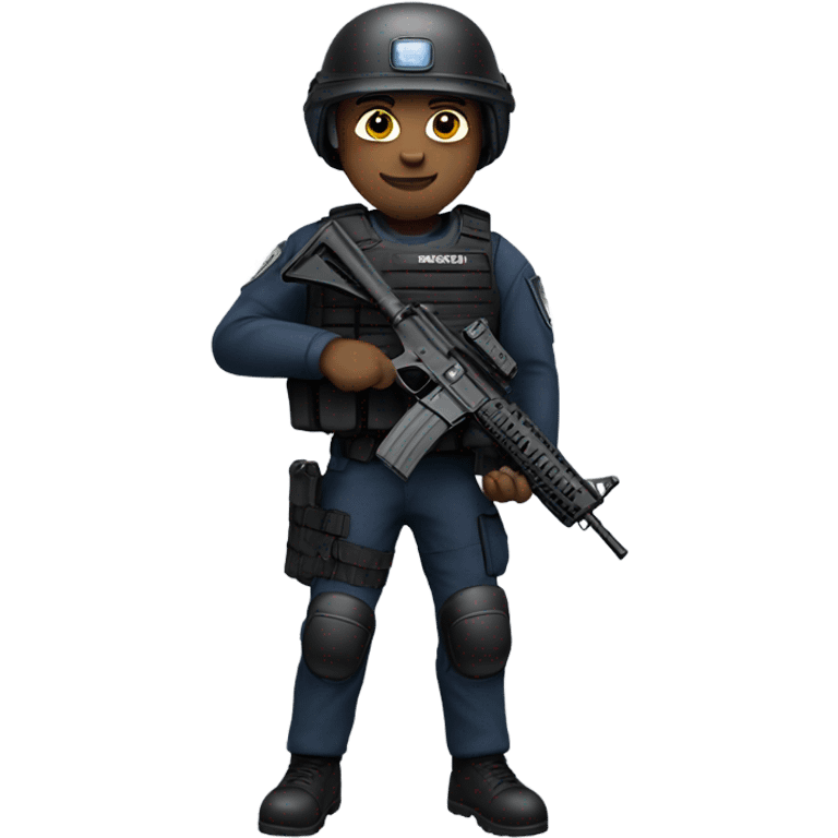 A white Police SWAT operator emoji