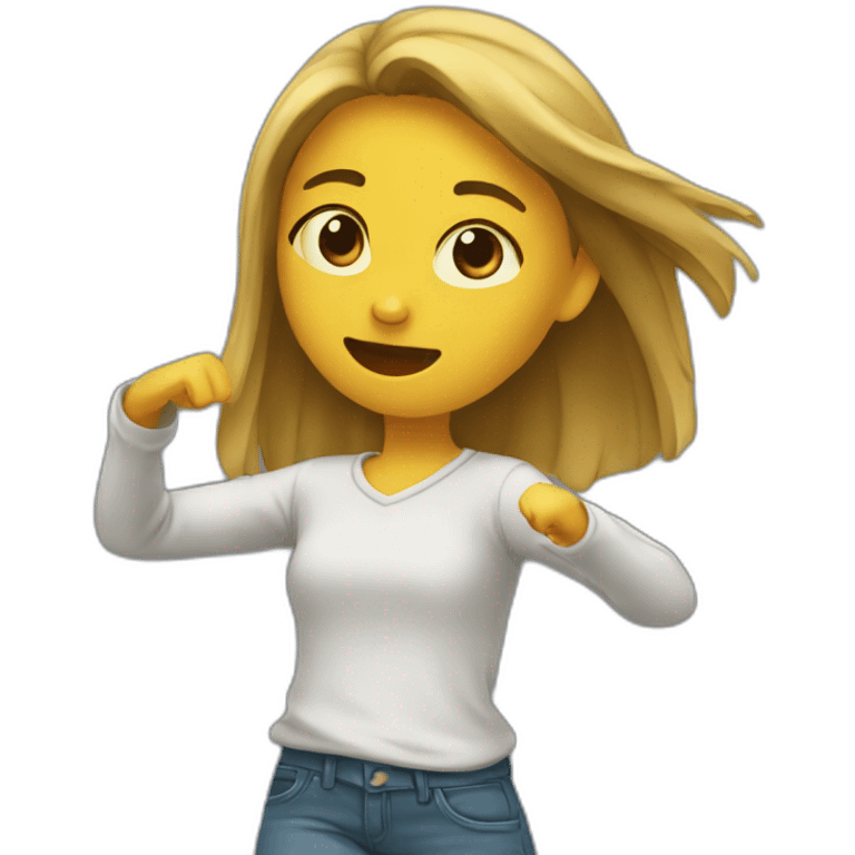 Fille qui dab emoji