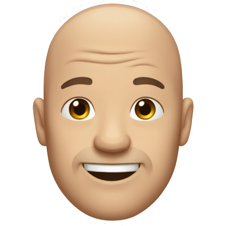 A bald guy flipping someone off emoji