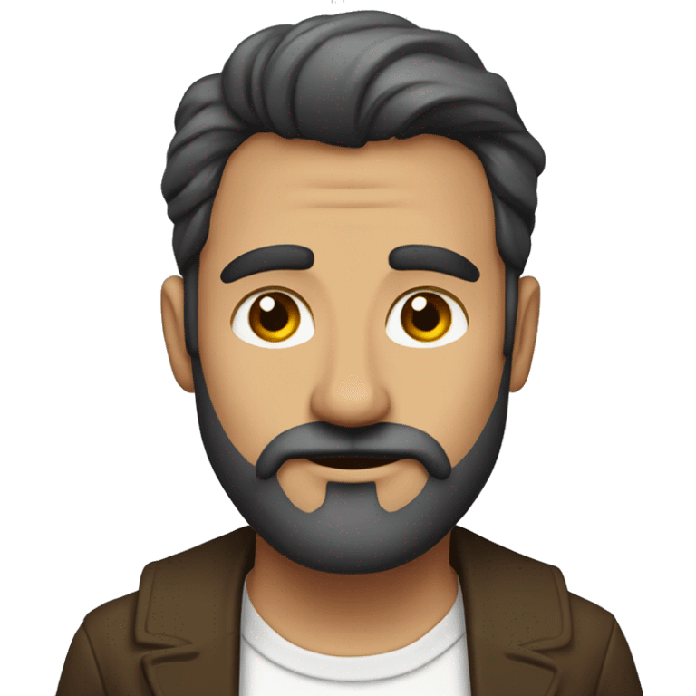 Hombre moreno barba emoji