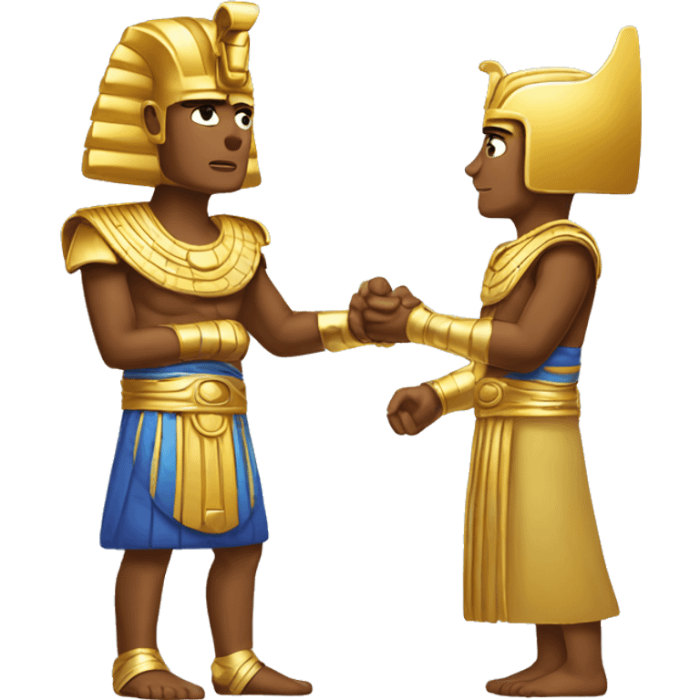 Pharaoh fighting chat bubble emoji